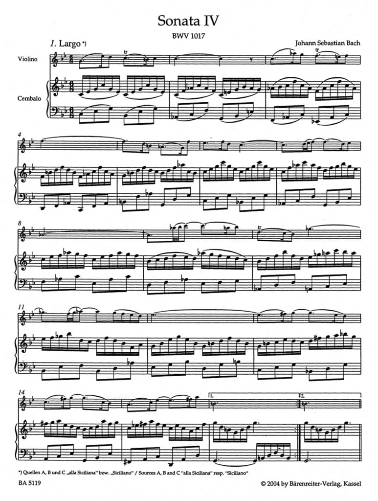 Sonaten(6) 2 BWV1017 1018 1019
